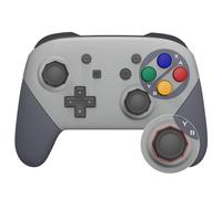 eXtremeRate Cover Grip Scocca Ricambio per Nintendo Switch Pro Controller Impugnature Guscio Case per Nintendo Switch Pro Joystick-Design Ottagonale Recintati Analogici(Stile SFC SNES Classic EU)