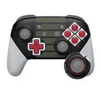 eXtremeRate Cover Grip Scocca Ricambio per Nintendo Switch Pro Controller Impugnature Guscio Case per Nintendo Switch Pro Joystick-Design Ottagonale Recintati Analogici(Stile NES)