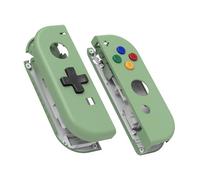 eXtremeRate Cover Joycon Pulsanti Ricambio per Nintendo Switch(D-Pad Versione) Custodia Scocca Tasti Shell DIY Kit per Nintendo Switch OLED Controller-Senza Joycon-Matcha Verde