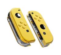 eXtremeRate Cover Joycon Scocca Controller Grip Custodia Case Tasti DIY Ricambio per Nintendo Switch/OLED Joystick con Kit di Pulsanti,Non Include Joycon-Oro Cromo
