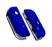 eXtremeRate Cover Joycon Scocca Controller Grip Custodia Case Tasti DIY Ricambio per Nintendo Switch/OLED Joystick con Kit di Pulsanti,Non Include Joycon-Blu Cromo