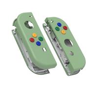 eXtremeRate Cover Joycon Scocca Tasti DIY Ricambio per Nintendo Switch/Switch OLED,Shell Grip Custodia Case Guscio Pulsanti per Joystick Controller,Senza Joycon-Matcha Verde