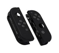 eXtremeRate Cover Joycon Scocca Tasti DIY Ricambio per Nintendo Switch/Switch OLED,Shell Grip Custodia Case Guscio Pulsanti per Joystick Controller,Senza Joycon-Nero