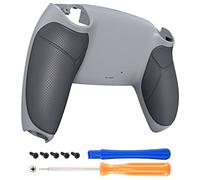 eXtremeRate Cover Posteriore per ps5 Controller BDM-010 020 030 040 050,Custodia Grip Gomma Scocca Copertura Ricambio Compatibile con ps5 Controller-Grigio Ardesia Chiaro