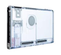 eXtremeRate Cover Posteriore Scocca Ricambio per Nintendo Switch Console,Custodia DIY Shell Case Supporto Kickstand per Nintendo Switch(NON Include Console)-Trasparente Blu Ghiacciaio