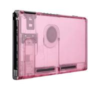 eXtremeRate Cover Posteriore Scocca Ricambio per Nintendo Switch Console,Custodia DIY Shell Case Supporto Kickstand per Nintendo Switch(NON Include Console)-Trasparente Ciliegia Rosa