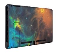 eXtremeRate Cover Posteriore Scocca Shell DIY Case Ricambio per Nintendo Switch Console con Supporto Kickstand(NON Include Console)-Galassia Arancione