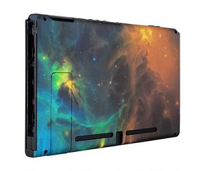 eXtremeRate Cover Posteriore Scocca Shell DIY Case Ricambio per Nintendo Switch Console con Supporto Kickstand(NON Include Console)-Galassia Arancione