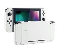 eXtremeRate Cover Pulsanti Kit per Nintendo Switch Joycon Console,Scocca Custodia Case Shell Grip Guscio Tasti Ricambio per Switch Console Controller-Bianco