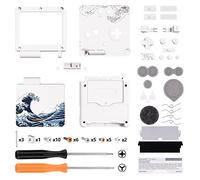 eXtremeRate Cover Pulsanti Scocca Ricambio per Gameboy Advance SP,Custodia Tasti Kit per GBA SP Console-Compatibile con IPS&Standard LCD(NON Include Console&IPS Schermo)-Grande Onda