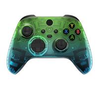 eXtremeRate Cover Ricambio per Xbox Series X S Joystick,Custodia Scocca Frontale Case DIY per Xbox Series X S Controller Model 1914-Sfumato Verde Blu