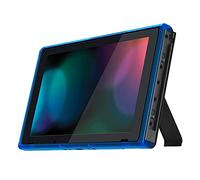 eXtremeRate Cover Scocca Frontale Cornice Anteriore Shell DIY Ricambio per Nintendo Switch con Tasti Accensione Pulsante Volume Su Giù-Trasparente Blu