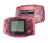 eXtremeRate Cover Scocca Tasti Custodia Pulsanti Shell Ricambio per Gameboy Advance GBA Console-Compatibile con IPS & Standard LCD-NON Include Console&IPS Schermo(Trasparente Ciliegia Rosa&Nero)
