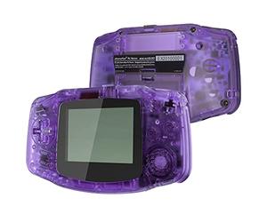 eXtremeRate Cover Scocca Tasti Custodia Pulsanti Shell Ricambio per Gameboy Advance GBA Console-Compatibile con IPS & Standard LCD-NON Include Console&IPS Schermo(Trasparente Viola)