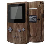 eXtremeRate Cover Scocca Tasti Custodia Pulsanti Shell Ricambio per Gameboy Color Console,Compatibile con GBC OSD IPS&Regular IPS&Standard LCD,NON Include Console&Schermo-Venatura del Legno