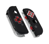 eXtremeRate Cover Scocca Tasti per Nintendo Switch OLED Joycon,Pulsanti Shell Guscio Custodia Case DIY Ricambio per Nintendo Switch Joystick Controller,Senza Joycon-Stile NES