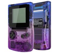 eXtremeRate Cover Tasti Custodia Scocca Pulsanti Shell Ricambio per Gameboy Color Console,per GBC OSD IPS&Regular IPS&Standard LCD,NON Include Console&Schermo-Sfumato Blu Viola