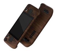 eXtremeRate Cover Tasti Kit per Steam Deck LCD,Custodia Frontale Posteriore Pulsanti Shell DIY per Steam Deck LCD,Accessori Ricambio per Steam Deck Console,Senza Console-Venatura del Legno