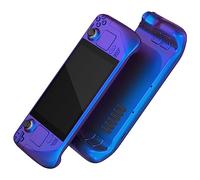 eXtremeRate Cover Tasti per Steam Deck LCD,Custodia Frontale Posteriore Pulsanti Shell DIY per Steam Deck LCD,Accessori Ricambio per Steam Deck Console,Senza Console-Camaleonte Viola Blu