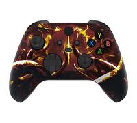 eXtremeRate Custodia Cover per Xbox Series X S Controller Joystick,Scocca Copertura Frontale Shell Ricambio per Xbox Core Controller Wireless Model 1914-Grande Signore Fiammeggiante