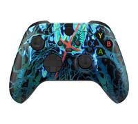 eXtremeRate Custodia Cover Ricambio per Xbox Series X S Controller Model 1914,Scocca Copertura Anteriore Shell DIY Ricambio per Xbox Series X S Joystick-L'oscurità Perduta