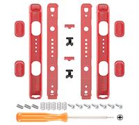 eXtremeRate Custodia Scocca Pulsanti Shell Ricambio per Nintendo Switch Joycon Laccetti,Senza Joycon-Trasparente Rosso