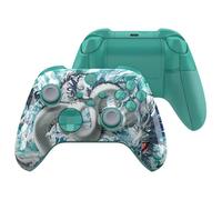 eXtremeRate Custodia Tasti Completi per Xbox Series X S Controller,Cover Gomma Grip Antiscivolo,Scocca Posteriore Ridisegnata per Xbox Series X S Joystick Model 1914-Loong nelle Nuvole