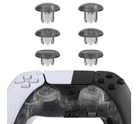 eXtremeRate Edge Sticks Analogici Scambiabili per ps5 Controller,Levette Analogiche Intercambiabili Thumbstick Ricambio per ps4 PRO Slim Joystick-Trasparente Nero