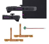 eXtremeRate Firefly LED Tuning Kit per Nintendo Switch Joycon Dock Tasti SL SR Pulsanti Cavo Flessibile a Nastro Connettore Indicatore LED-Rosa(Joycon e Dock NON Incluso)