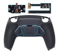 eXtremeRate Kit di rimappatura RISE4 programmabile con impugnatura gommata grigio scuro per controller ps5 BDM-010 BDM-020, scheda di aggiornamento e guscio posteriore grigio classico ridisegnato e 4