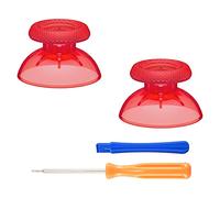 eXtremeRate Levette Analogiche Ricambio per ps5&per ps4 Controller,Analogici Thumbstick per ps5&per ps4 PRO Slim Joystick-Trasparente Rosso