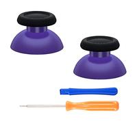 eXtremeRate Levette Analogiche Thumbstick per ps5 Controller,Analogici Ricambio per ps4 Joystick per ps4 PRO Slim Controller-Viola&Nero