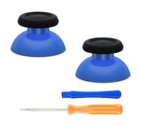 eXtremeRate Levette Analogiche Thumbstick per ps5 Controller,Analogici Ricambio per ps4 Joystick per ps4 PRO Slim Controller-Blu&Nero