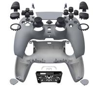 eXtremeRate Luna Cover Pulsanti Ricambio per ps5 Joystick BDM-030/040/050,Custodia Scocca Shell Frontale Posteriore Ridisegnato&Tasti Kit per ps5 Controller-Grigio