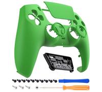eXtremeRate Luna Cover Touchpad Ricambio per ps5 Controller,Copertura Frontale Custodia Scocca Shell Ridisegnato Anelli Compatibile con ps5 Joystick BDM 010/020/030/040/050-Verde