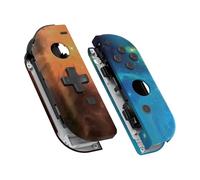 eXtremeRate Orange Star Universe Soft Touch Joy con custodia per controller portatile (versione D-Pad) con set completo di pulsanti, guscio di ricambio fai da te per Nintendo Switch Joycon e Switch