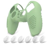 eXtremeRate PlayVital Cover Controller per ps5 Custodia Protettiva in Silicone Skin Antiscivolo con Gommini Coprilevette Analogiche per ps5 Joystick-3D Borchiate(Matcha Verde)