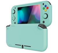 eXtremeRate PlayVital Cover Custodia per Nintendo Switch Lite,Copertura Grip Protettiva Rigida per Switch Lite Console&Pellicola&Copri Analogici Tasti-Verde Nebbioso