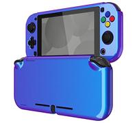 eXtremeRate PlayVital Cover Custodia per Nintendo Switch Lite,Copertura Grip Protettiva Rigida per Switch Lite Console&Pellicola&Copri Analogici Tasti-Camaleonte Viola Blu