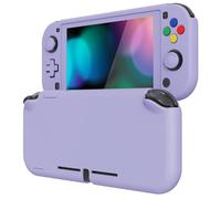 eXtremeRate PlayVital Cover Custodia per Nintendo Switch Lite,Copertura Grip Protettiva Rigida per Switch Lite Console&Pellicola&Copri Analogici Tasti-Lilla