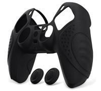 eXtremeRate PlayVital Cover Custodia per ps5 Joystick Controller, Guardian | Copertura Skin in Silicone, Protezione Antiscivolo Antiurto, 2 Gommini Copri Levette Analogiche, Nero
