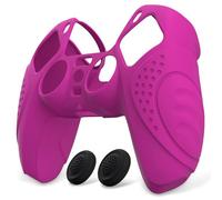 eXtremeRate PlayVital Cover Custodia per ps5 Joystick Controller, Guardian | Copertura Skin in Silicone, Protezione Antiscivolo Antiurto, 2 Gommini Copri Levette Analogiche, Viola Neon
