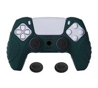 eXtremeRate PlayVital Cover Custodia per ps5 Joystick Controller, Guardian | Copertura Skin in Silicone, Protezione Antiscivolo Antiurto, 2 Gommini Copri Levette Analogiche, Verde