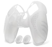 eXtremeRate PlayVital Cover Custodia per ps5 Joystick Controller Skin Silicone Antiscivolo Protettiva con Gommini Copri Levette Analogiche-Guardian Edizione,Illuminare al Buio Verde