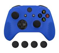 eXtremeRate PlayVital Cover Skin per Xbox One S X Controller,Custodia Protettiva in Silicone con Gommini Coprilevette Analogiche Antiscivolo per Xbox One S X Joystick Model 1708(Blu Scuro)