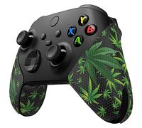 eXtremeRate PlayVital Grip Adesivo per Xbox Series X S Controller Joystick, Skin Gomma Antiscivolo per Impugnature Maniglia, Erbe Verdi