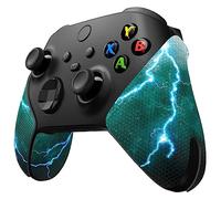 eXtremeRate PlayVital Grip Adesivo per Xbox Series X S Controller Joystick, Skin Gomma Antiscivolo per Impugnature Maniglia, Tempesta di Tuoni Verdi