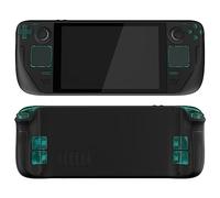 eXtremeRate Pulsanti Tasti Kit per Steam Deck,Tasto ABXY D-pad Trackpad Bumpers Trigger Grilletti Ricambio per Steam Deck Console con Cacciaviti(NON Include Console)-Trasparente Verde Smeraldo