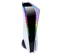 eXtremeRate RGB LED Striscia Luminosa per ps5 Console,Multicolore Decorativo Luci Nastro DIY Kit per ps5 Disco&Digitale Edizione,IR Telecomando,7 colori 29 effetti(Non per ps5 Slim/Pro)