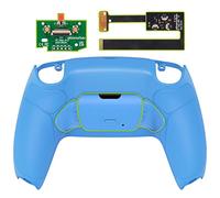eXtremeRate Rise 2.0 Remap Kit Programmabile per ps5 Controller Joystick,Palette Tasti Posteriori Back Button Cover Grip Gommato,2 Pulsanti Aggiuntivi per ps5 Joypad BDM-010/020,Azzurro Stellato